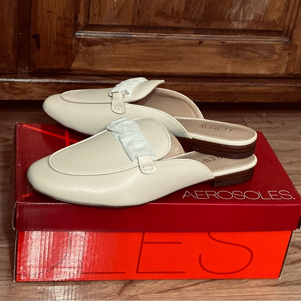 J.Crew Cream Slip-On Mules 7M - Picture 4 of 6